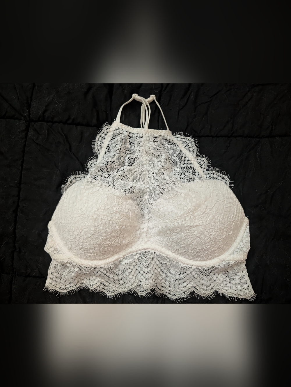 White Victoria Secret High Neck Push Up Bra Size Small Perfect Condition Never W